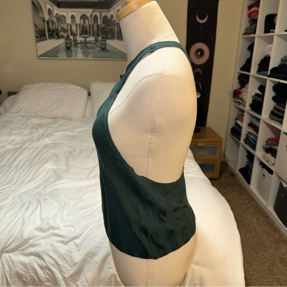 Intimately Free People | NWOT Knit Ribbed Racerback Tank Top Cami Green - Picture 2 of 11